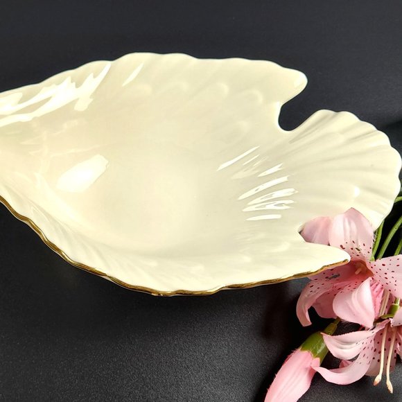 Vintage - Open Candy Dish Dove Collection (Gold) by LENOX - Made in USA - Picture 2 of 12